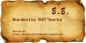 Burdovits Bíborka névjegykártya
